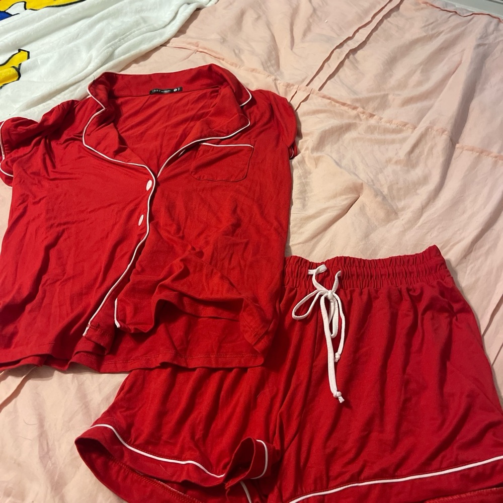 Red Women's Pajama Set